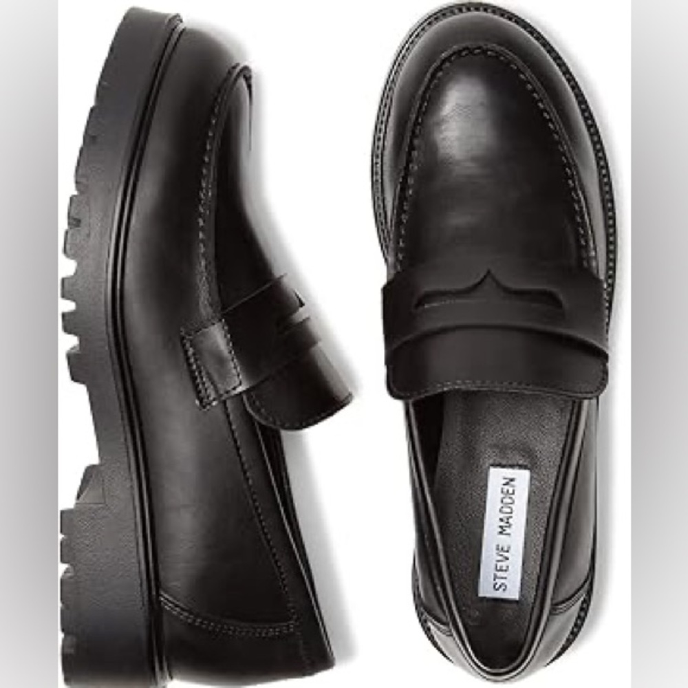 Steve Madden Black Loafers
